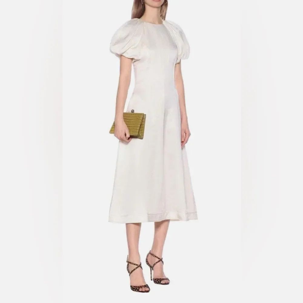 Nwt REBECCA VALLANCE Aimee Midi Dress Ivory 12